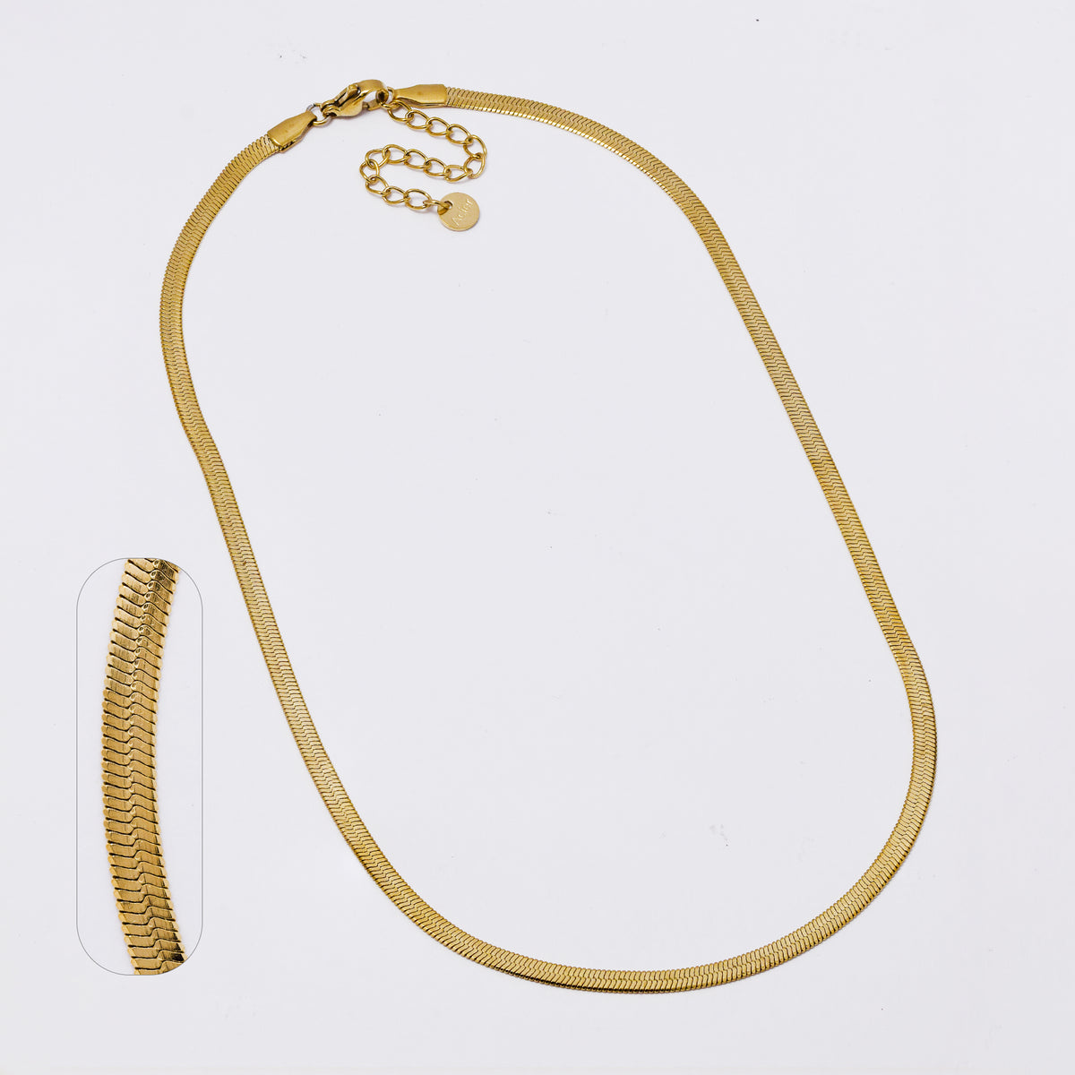 Stainless steel 3mm x 40+5cm herringbone chain - SSYN5016