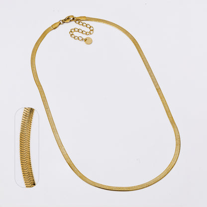 Stainless steel 3mm x 40+5cm herringbone chain - SSYN5016