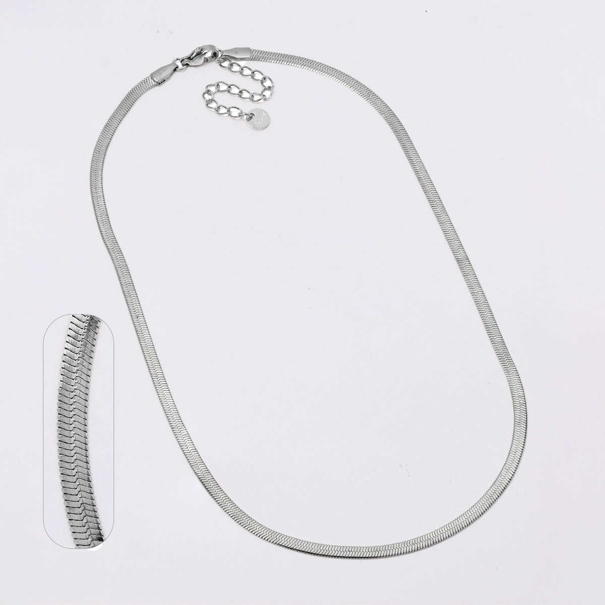 Stainless steel 3mm x 40+5cm herringbone chain - SSYN5016