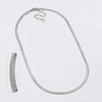Stainless steel 3mm x 40+5cm herringbone chain - SSYN5016