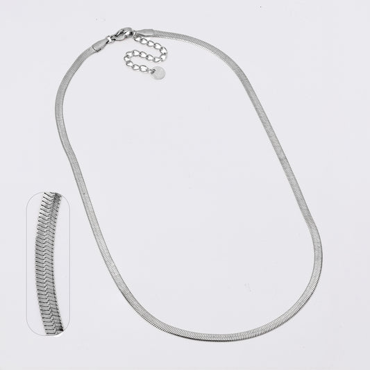 Stainless steel 3mm x 40+5cm herringbone chain - SSYN5016