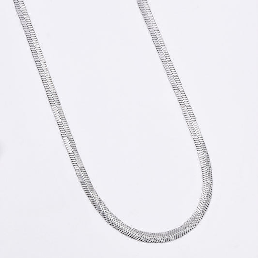 Stainless steel 4mm x 40+5cm herringbone chain - SSYN5017