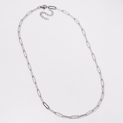3 Pack Stainless steel 45+5cm paper clip link chain - SSYN5043