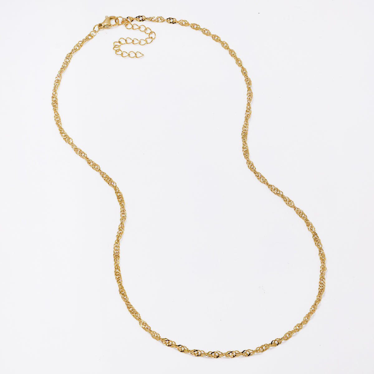 3 Pack Stainless steel 2.5mm x 45+5cm Singapore fancy chain - SSYN5045