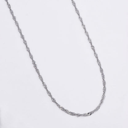 3 Pack Stainless steel 2.5mm x 45+5cm Singapore fancy chain - SSYN5045