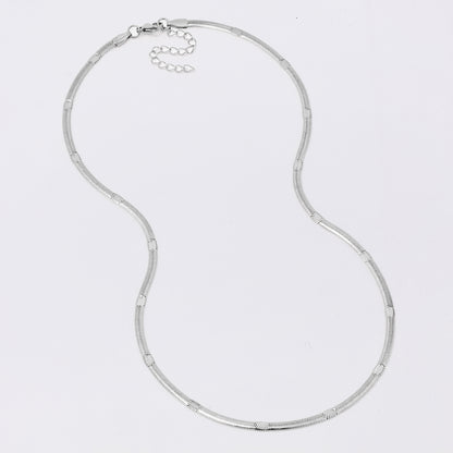 3 Pack Stainless steel  45cm + 5cm x 3mm stamped herringbone chain