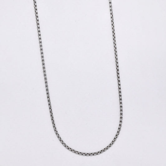 Stainless steel 1.5mm x 49.5cm round box chain - SSYN5276