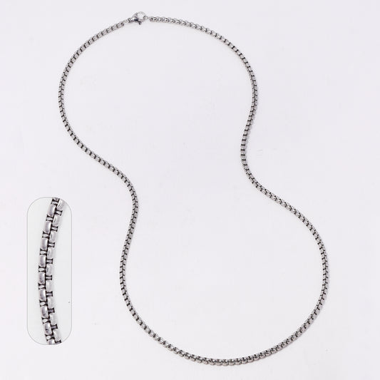 Stainless steel 2.5mm x 55cm round box chain - SSYN5280