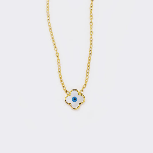 Steel small flower shell pedant - SSYN5551
