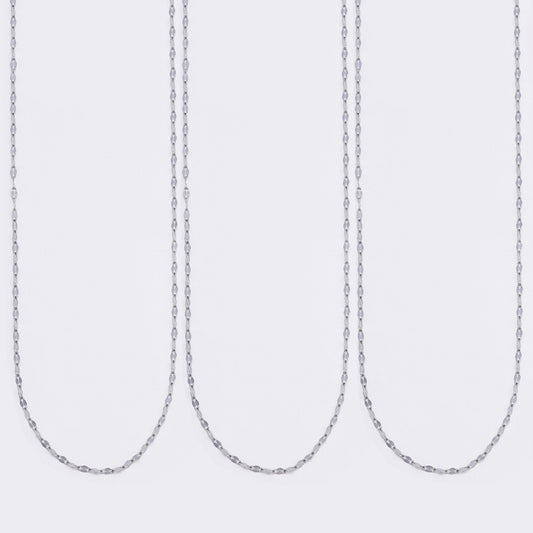 Stainless steel 3 pack 40+5cm sequin chain - SSYN5700