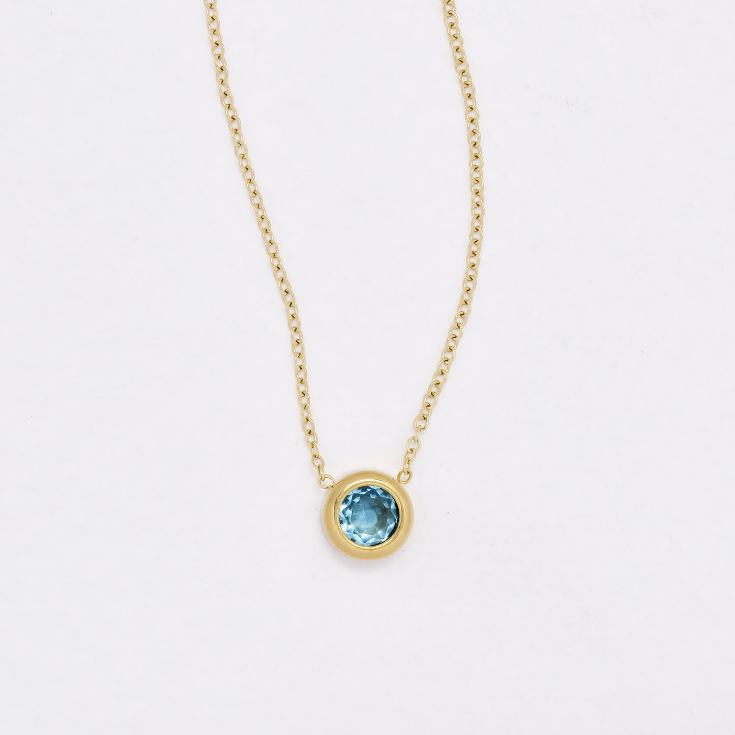 SSYN6410 - St Steel round colour CZ necklace necklace