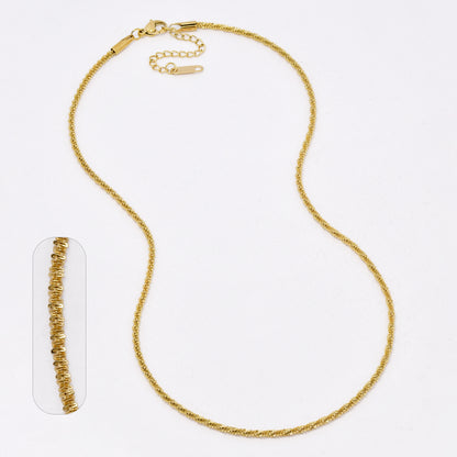 SSYN6549 - St Steel 44cm + 4.5cm x 2.5mm fancy link necklace