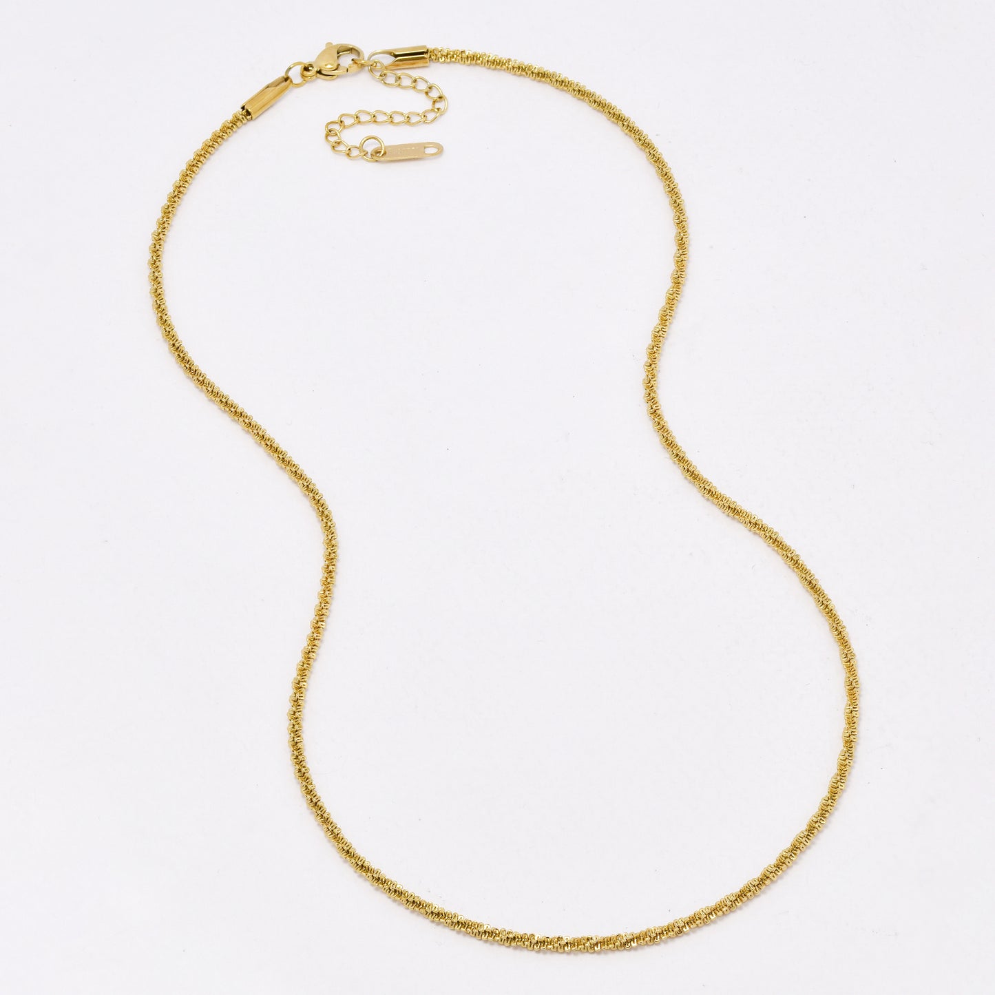 SSYN6549 - St Steel 44cm + 4.5cm x 2.5mm fancy link necklace