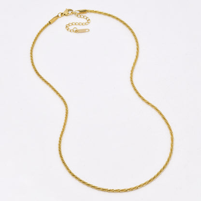 SSYN6549 - St Steel 44cm + 4.5cm x 2.5mm fancy link necklace