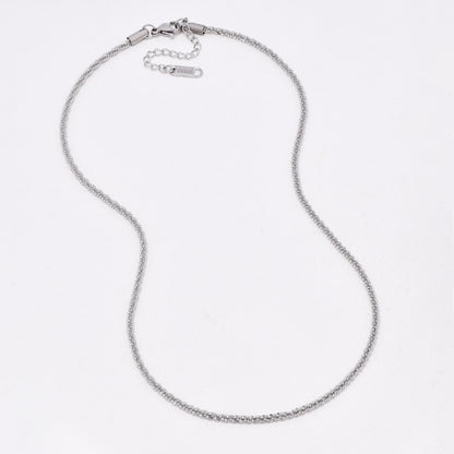 SSYN6549 - St Steel 44cm + 4.5cm x 2.5mm fancy link necklace