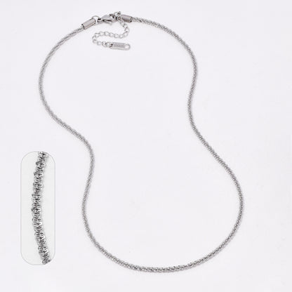 SSYN6549 - St Steel 44cm + 4.5cm x 2.5mm fancy link necklace