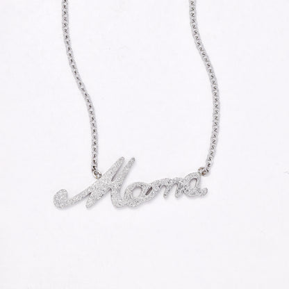 SSYN6627- St Steel 47.5cm + 5.5mm mama necklace