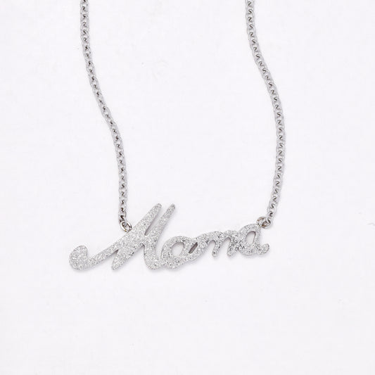 SSYN6627- St Steel 47.5cm + 5.5mm mama necklace