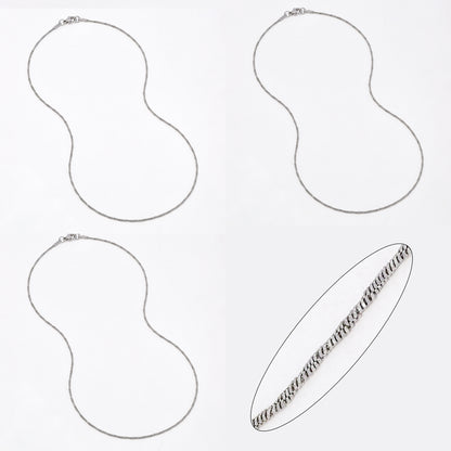 SSYN6631 - St Steel 3 pack 45cm x 1mm twisted snake chain