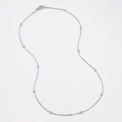 SSYN6633 - St Steel 3 pack 44.7cm x 1mm snake & ball necklace