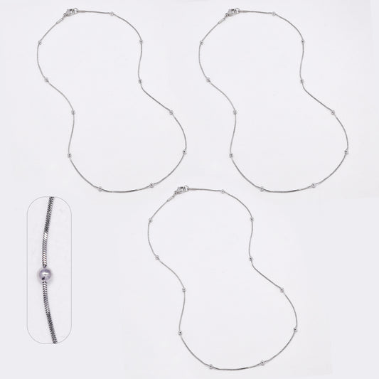 SSYN6633 - St Steel 3 pack 45cm x 1mm snake & ball chain