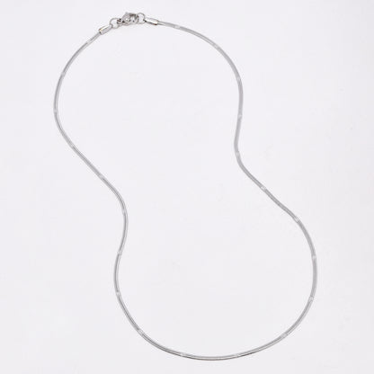 SSYN6634 - St Steel 3 pack 45cm x 1.8mm stamped herringbone necklace