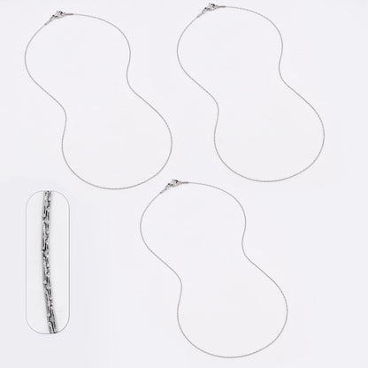 SSYN6635 - St Steel 3 pack 45cm x 1mm dainty chain