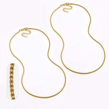 SSYN6651 - St Steel 2 pack 45cm + 5cm x 2mm box chain