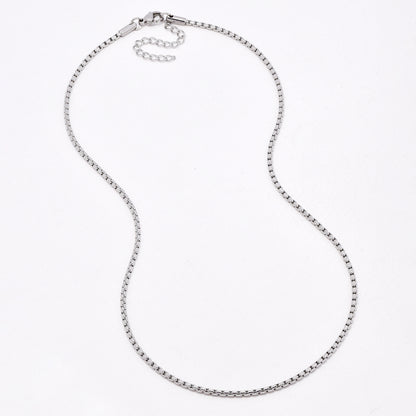 SSYN6651 - St Steel 2 pack 45cm + 5cm x 2mm box chain