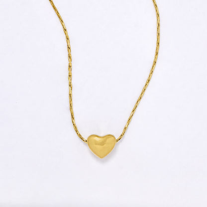 SSYN6831 - Steel 40cm + 5cm heart necklace