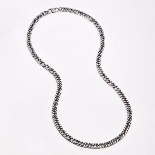 SSYN6923 - St Steel 6mm x 55cm tight curb necklace