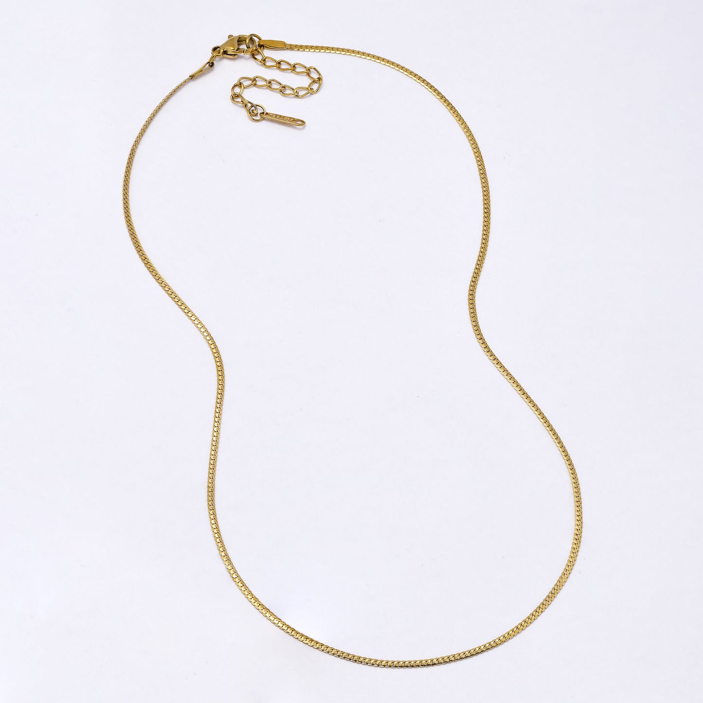 SSYN6944 - Steel 3 pack 41cm + 5cm x 1.5mm tight curb necklace