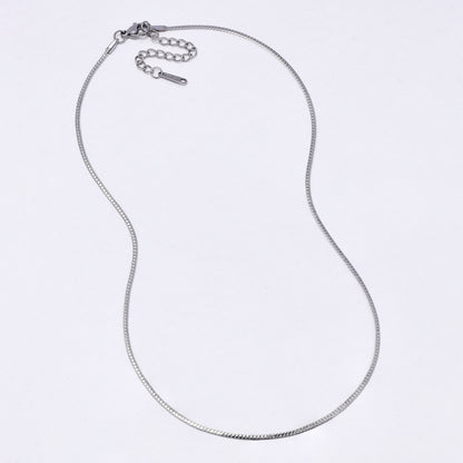 SSYN6944 - Steel 3 pack 41cm + 5cm x 1.5mm tight curb necklace