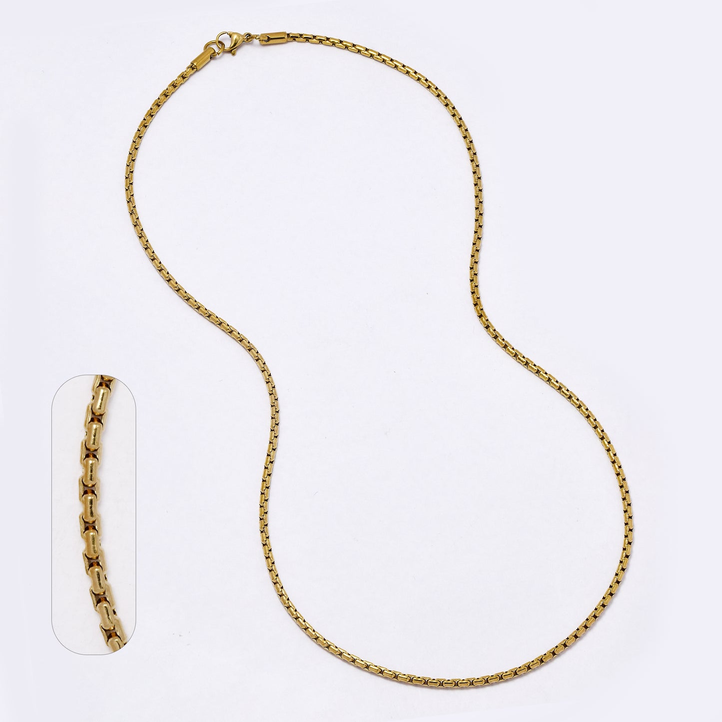 SSYN6947 - Steel 51.5cm x 2.2mm rounded box chain