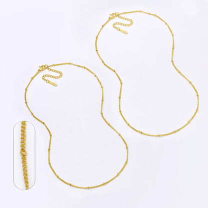 SSYN7484 - Steel 2-Pack 40cm x 1.5mm bead chain