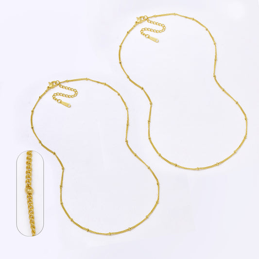SSYN7484 - Steel 2-Pack 40cm x 1.5mm bead chain