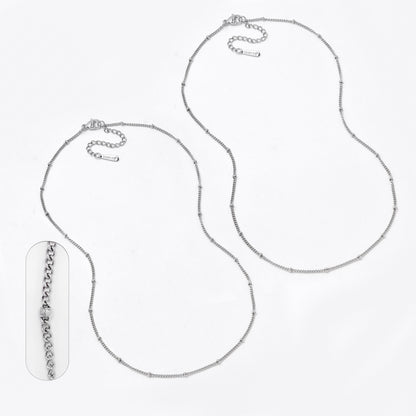 SSYN7484 - Steel 2-Pack 40cm x 1.5mm bead chain