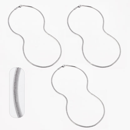 SSYN7792 - Steel 3 pack 45cm x 3mm herringbone chain