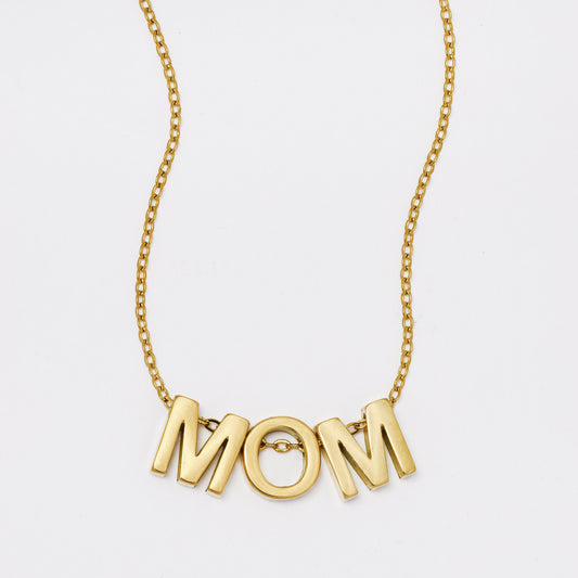 SSYN7803 - Steel 40cm + 5cm MOM necklace