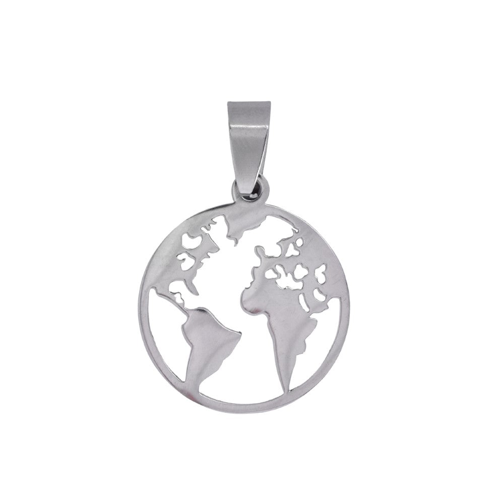 Stainless steel World Continent Pendant - SSYP3718