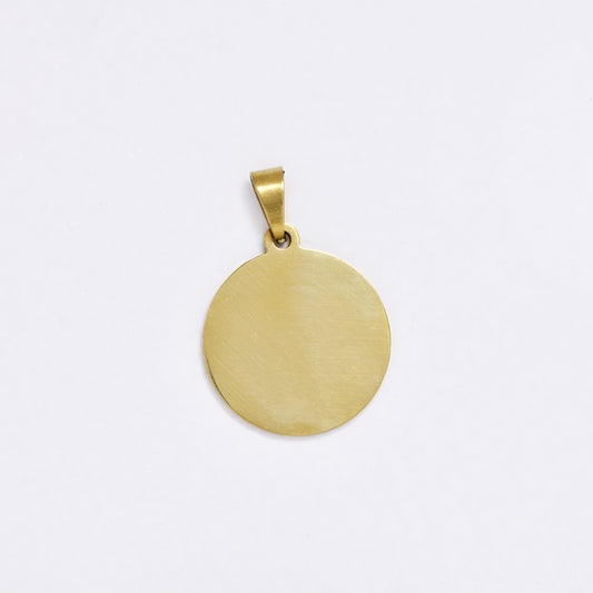 SSYP6082 - St Steel 20mm round disk pendant