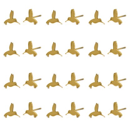 12 pack Stainless steel bird stud earrings - SSYPK4452