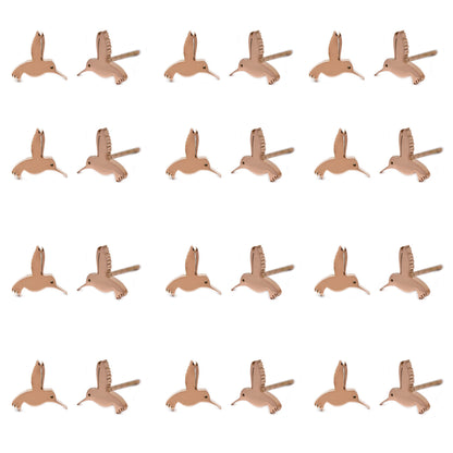 12 pack Stainless steel bird stud earrings - SSYPK4452