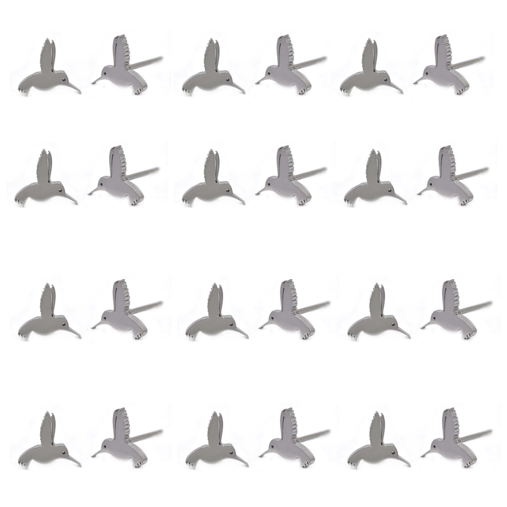 12 pack Stainless steel bird stud earrings - SSYPK4452