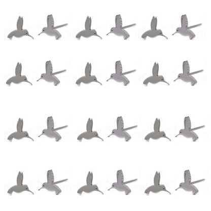 12 pack Stainless steel bird stud earrings - SSYPK4452