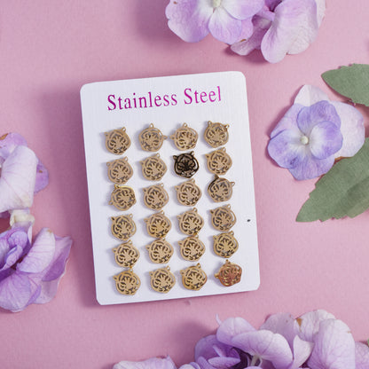 12 Pack Stainless steel tiger studs