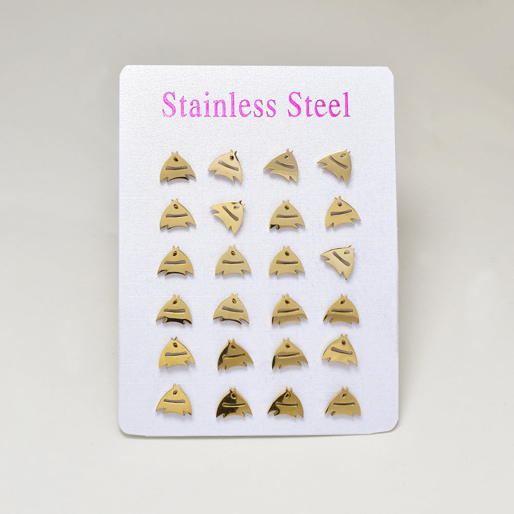 Stainless steel 12 pack fish studs - SSYPK4705