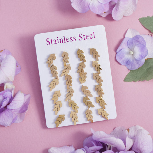 Stainless steel 12 pack leaf studs - SSYPK4711