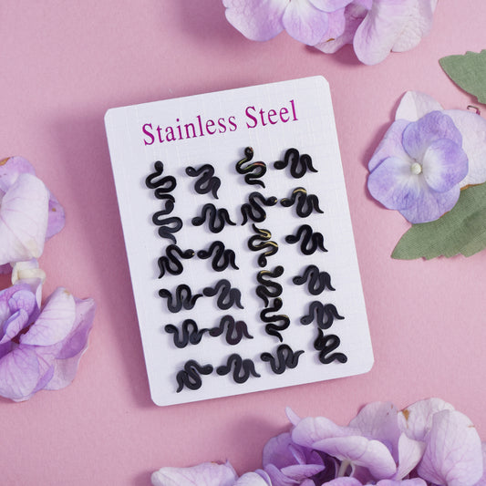 12 Pack Stainless steel snake studs - SSYPK4713K