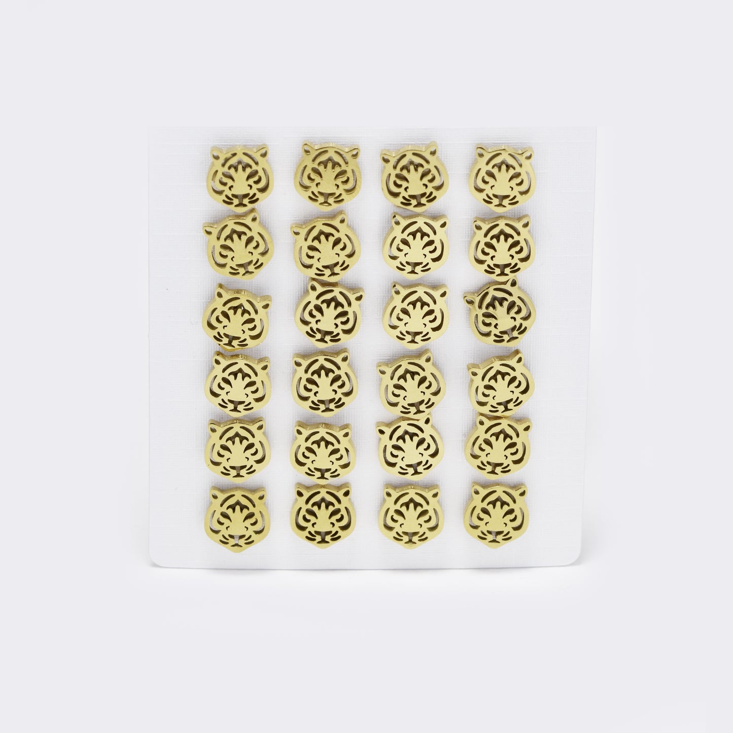 Stainless steel 12 pack tiger's head studs - SSYPK4964
